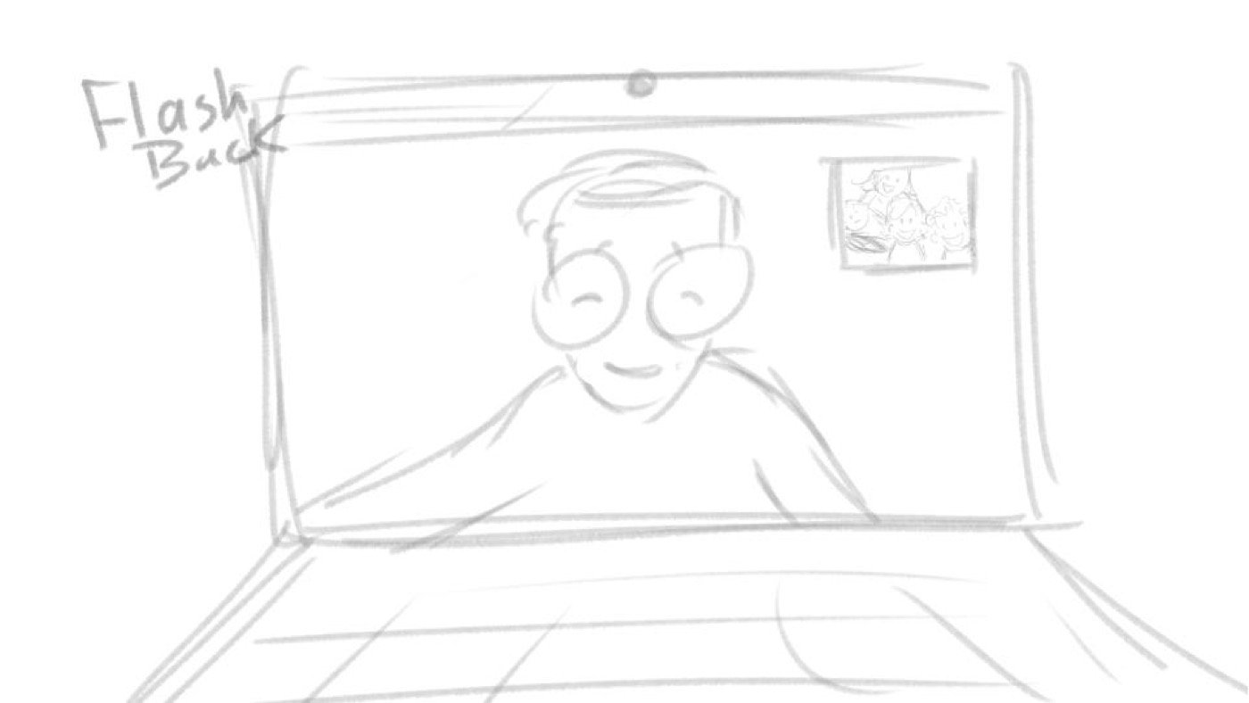 Pencil storyboard frame