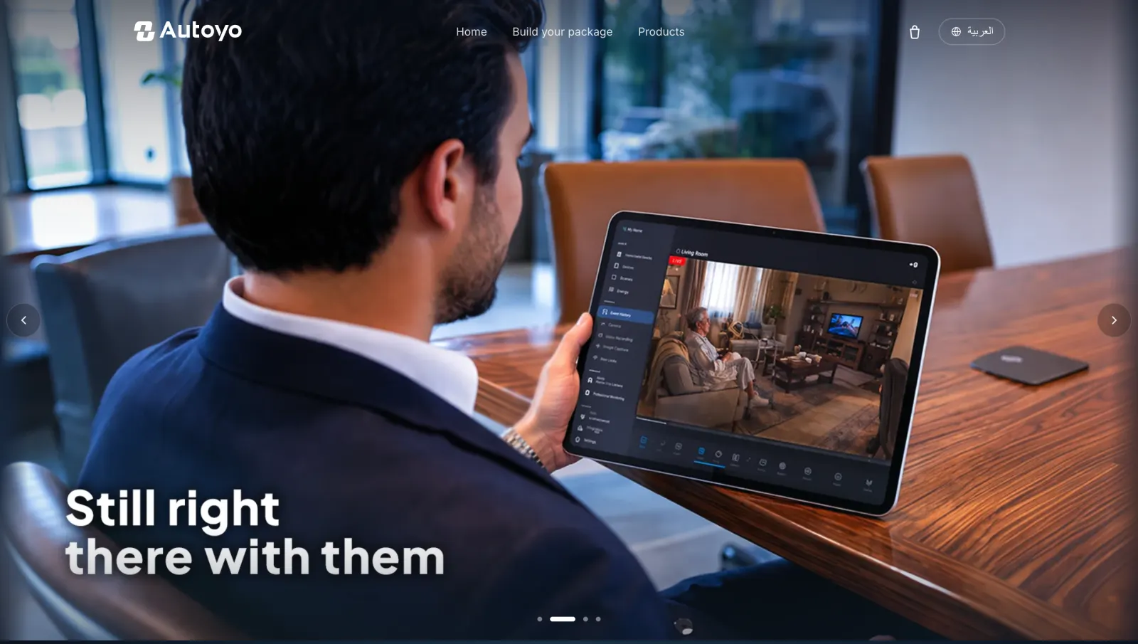 Autoyo website — cinematic hero carousel