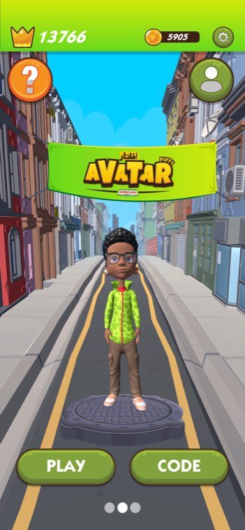 Avatar Snacks game — your character in 3D