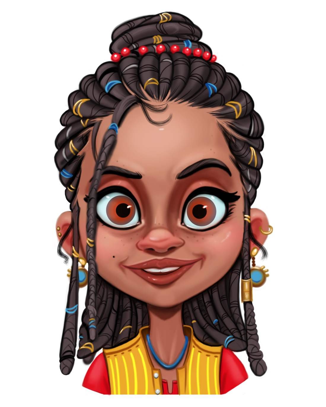 Avatar Puffs character close-up portrait