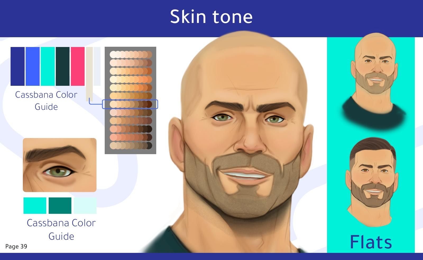 Cassbana character skin tone and colour guide