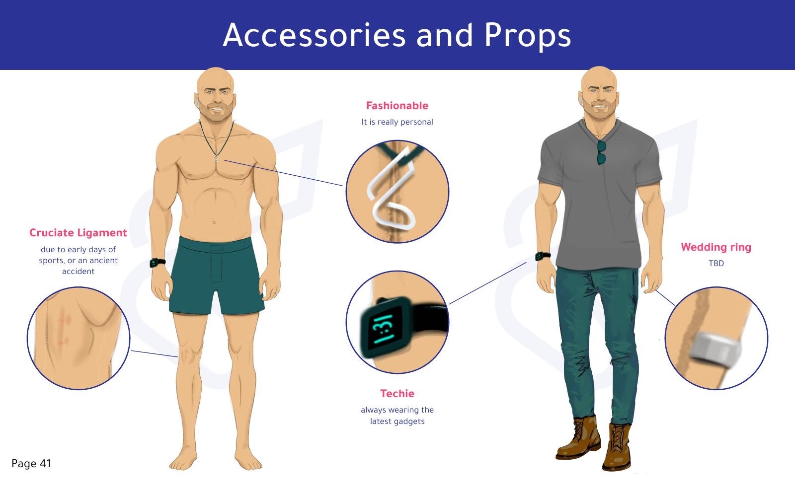 Cassbana character accessories and props