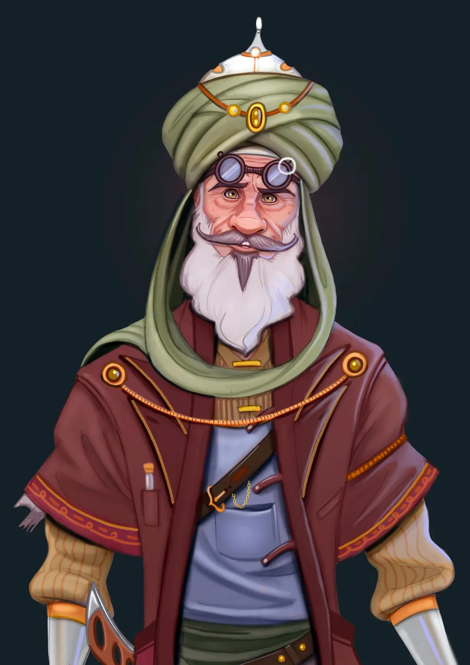Abbas ibn Firnas — character design by Monzology