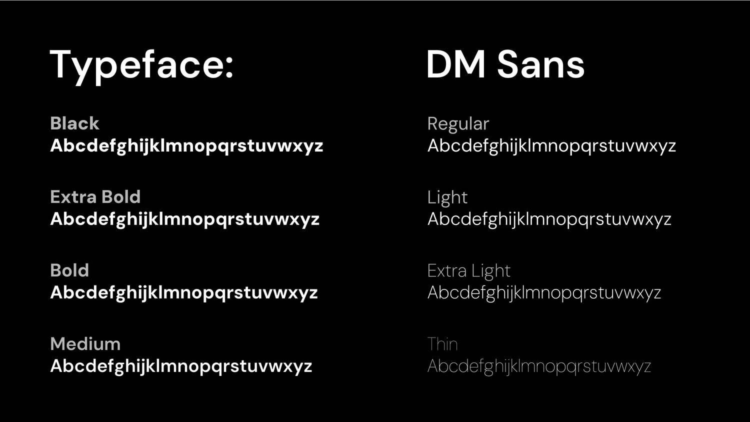 Typeface — DM Sans