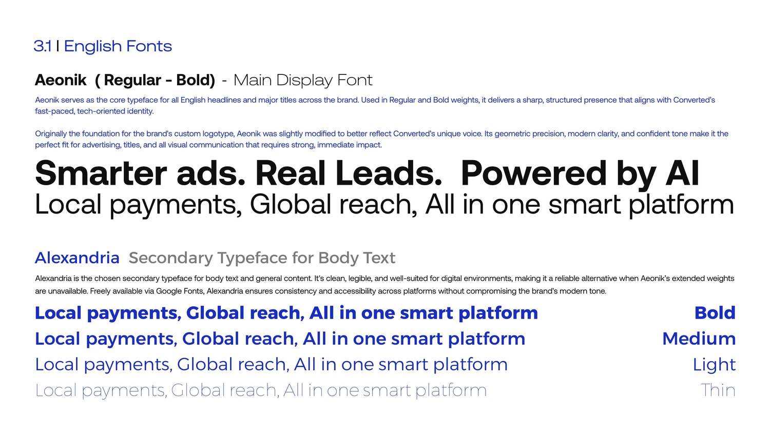 Type & tagline