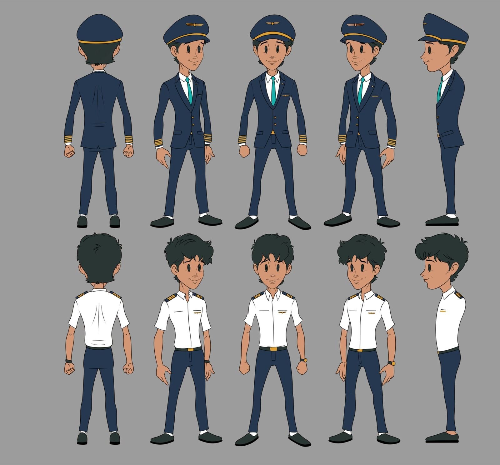 Captain Firnas character model sheet