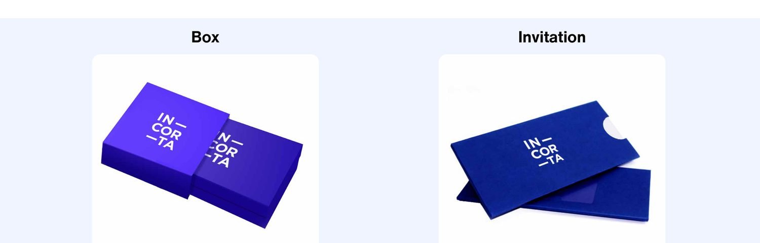 Incorta VIP invitation custom box and card