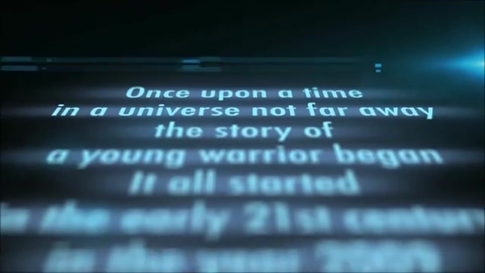 Animated opening title crawl — Once upon a time, the story of a young warrior began