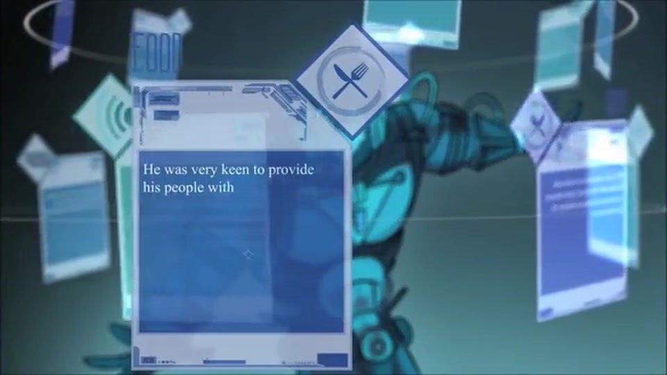 Holographic card — providing the right dietary requirements