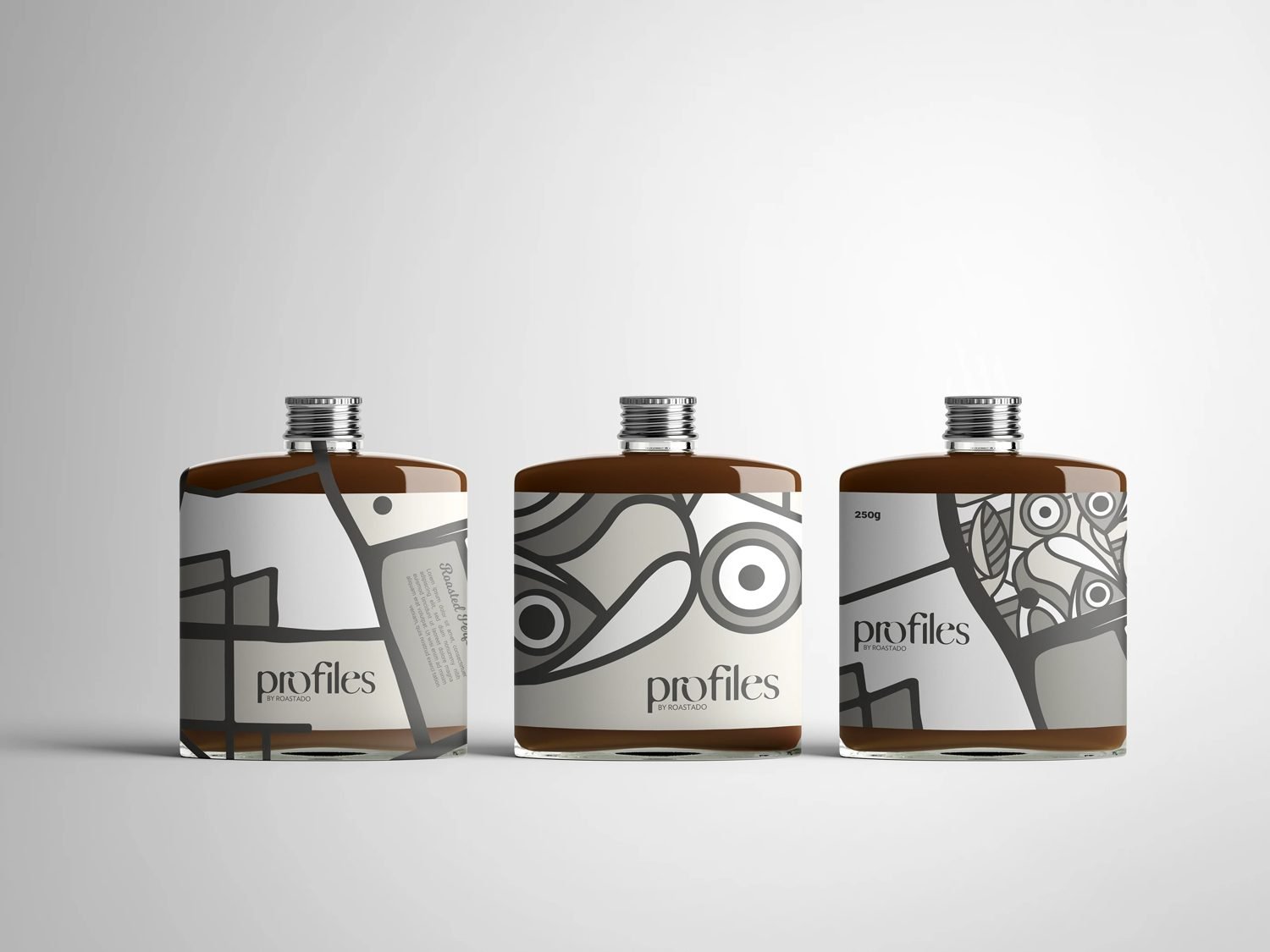 profiles by Roastado cold-brew bottles