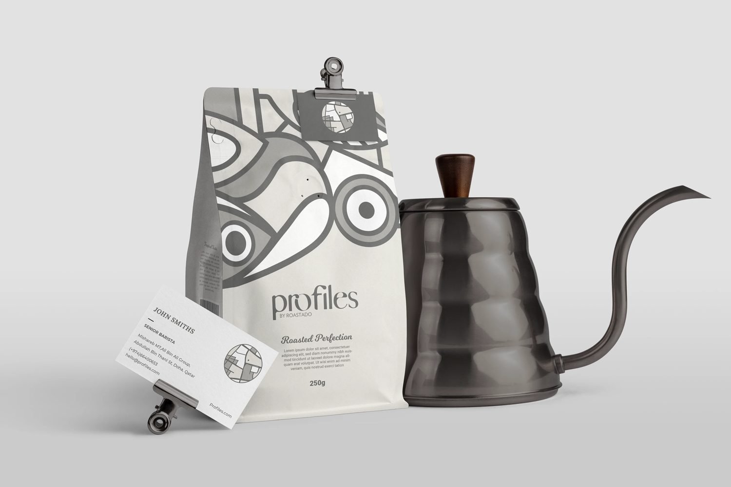 profiles by Roastado whole-bean coffee bag and slow pour