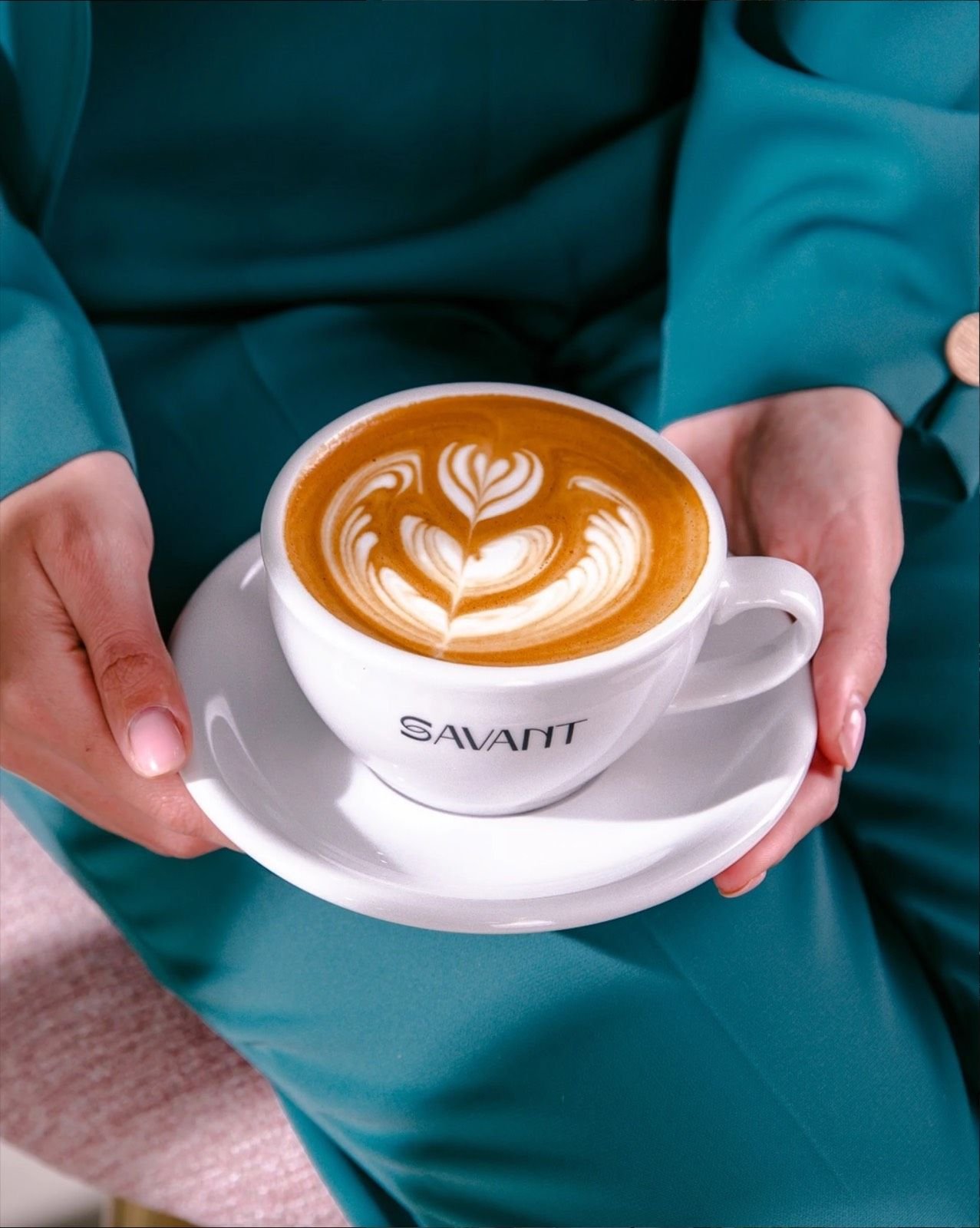SAVANT — A cortado, with art