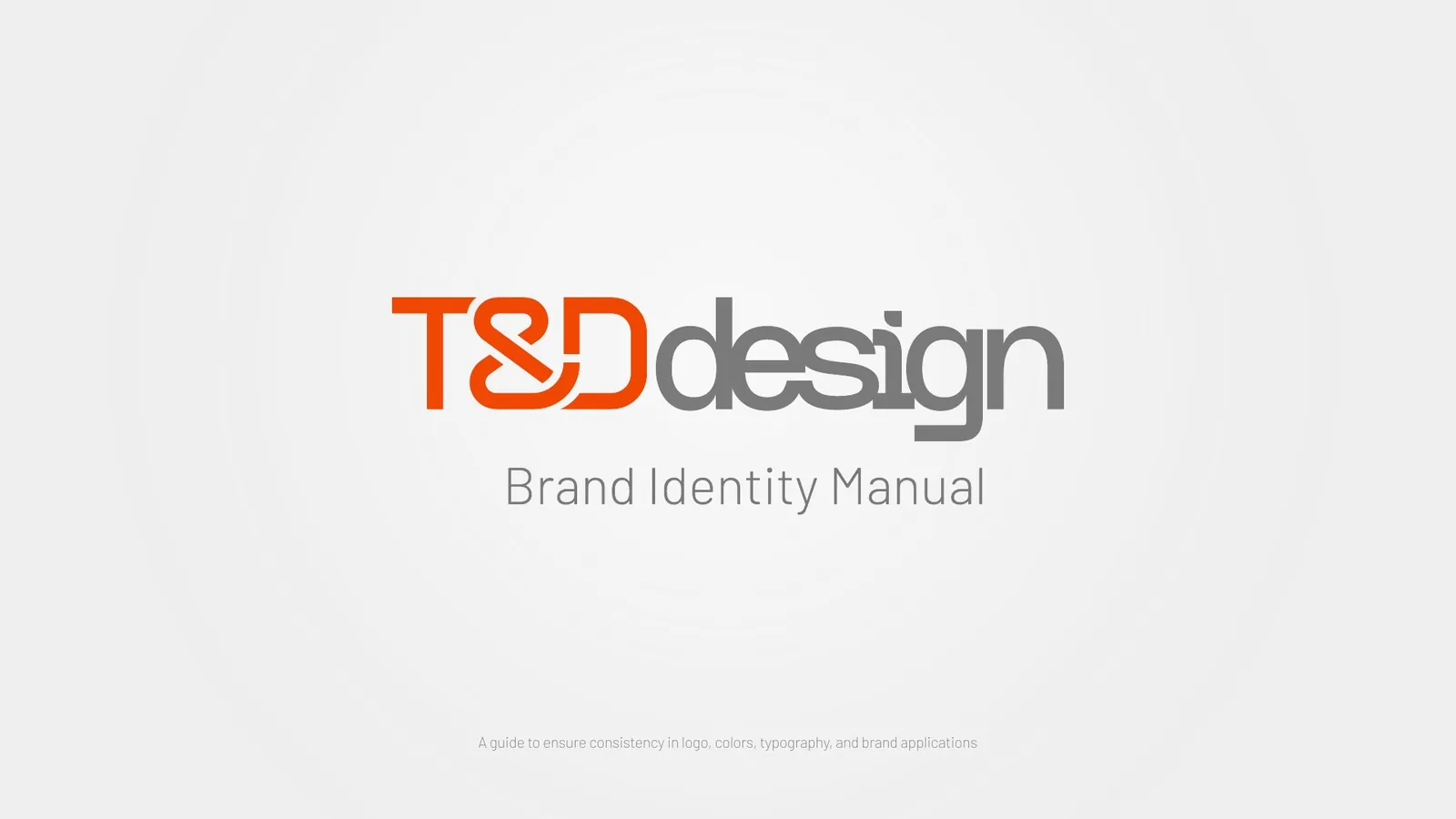 T&D design brand identity manual — cover